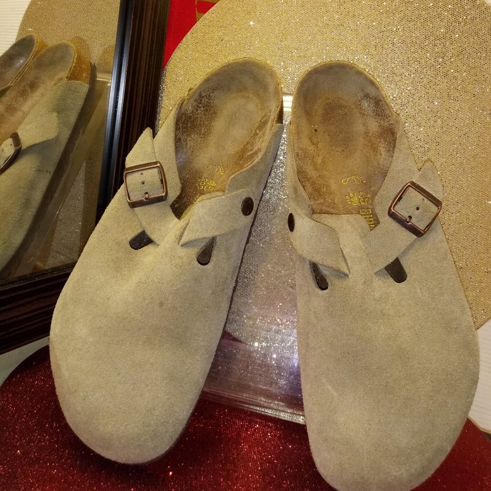 BIRKENSTOCK Boston Suede 45 Men 12 Wmn 14 - Picture 7 of 8
